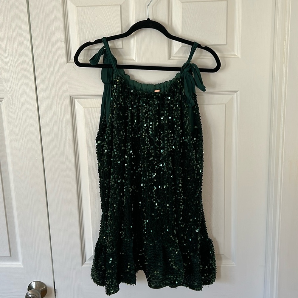 Free People Nova Convertible Sequin Mini Dress Size M